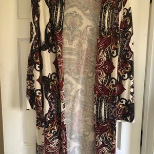 Chicos long open front cardigan